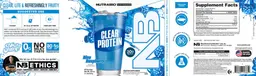 Label for Clear Protein Blue Raspberry