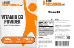 Label for Vitamin D3 Cholecalciferol Powder 50 mg