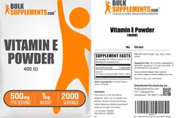 Label for Vitamin E Powder 500 mg