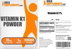 Label for Vitamin K1 Powder 10 mg