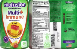 Label for Multi+ Immune Tangerine + Strawberry Flavor