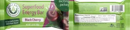 Label for Superfood Energy Bar Black Cherry
