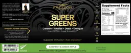 Label for Super Greens Kiwifruit & Green Apple