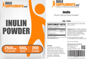 Label for Inulin Powder 2500 mg