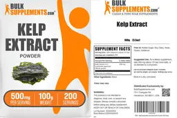 Label for Kelp Extract Powder 500 mg