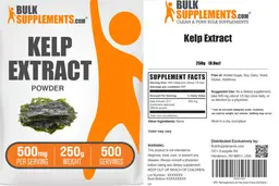Label for Kelp Extract Powder 500 mg