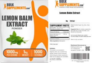 Label for Lemon Balm Extract Powder 1000 mg