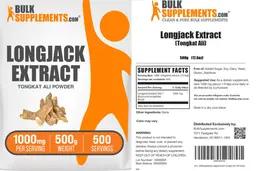 Label for Longjack Extract Tongkat Ali Powder 1000 mg