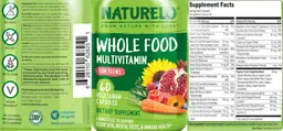 Label for Whole Food Multivitamin for Teens