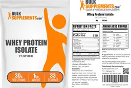 Label for Whey Protein Isolate Powder 30 g