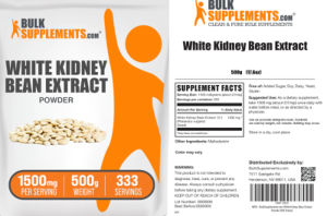 Label for White Kidney Bean Extract Powder 1500 mg