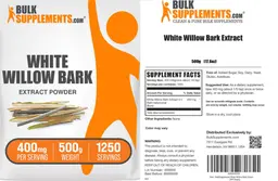 Label for White Willow Bark Extract Powder 400 mg