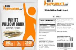 Label for White Willow Bark Extract Powder 400 mg