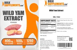 Label for Wild Yam Extract Powder 400 mg