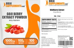 Label for Goji Berry Extract Powder 1000 mg