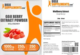 Label for Goji Berry Extract Powder 1000 mg