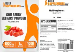 Label for Goji Berry Extract Powder 1000 mg