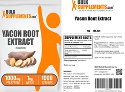 Label for Yacon Root Extract Powder 1000 mg