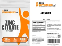 Label for Zinc Citrate Powder 100 mg