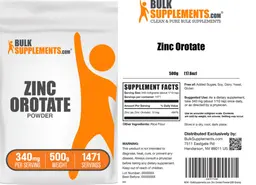 Label for Zinc Orotate Powder 340 mg