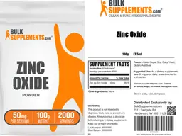 Label for Zinc Oxide Powder 50 mg