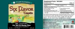 Label for Six Flavor Teapills