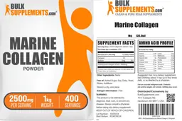 Label for Marine Collagen Powder 2500 mg