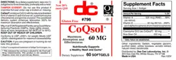 Label for CoQsol 60 mg
