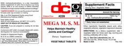 Label for Mega M. S. M.