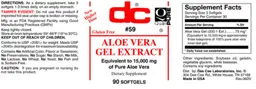 Label for Aloe Vera Gel Extract