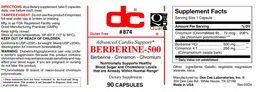 Label for Berberine-500
