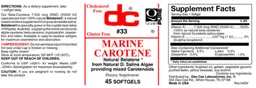 Label for Marine Carotene