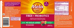 Label for Metamucil Fiber + Probiotics