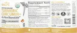 Label for Turmeric Curcumin+