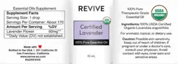 Label for Certified Lavender