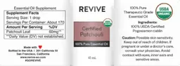 Label for Certified Patchouli