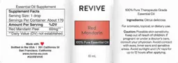 Label for Red Mandarin