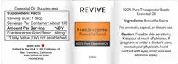 Label for Frankincense (Boswellia sacra)