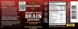 Label for Memory and Focus Brain Support
