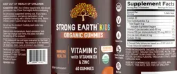 Label for Vitamin C with Vitamin D3 & Zinc Mandarin & Orange Flavors