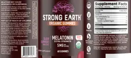 Label for Melatonin Extra Strength 5 mg Berry Flavor