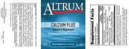 Label for Calcium Plus Calcium & Magnesium