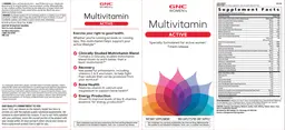 Label for Multivitamin Active