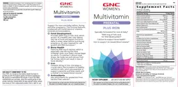 Label for Multivitamin Prenatal Plus Iron