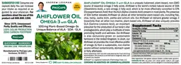 Label for Ahiflower Oil Omega-3 with GLA