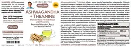 Label for Ashwagandha + Theanine