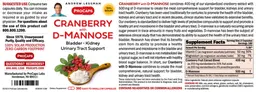 Label for Cranberry with D-Mannose