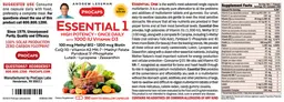 Label for Essential 1 with 1000 IU Vitamin D3