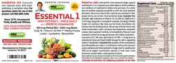 Label for Essential 1 with 2000 IU Vitamin D3