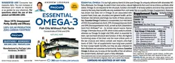 Label for Essential Omega-3 Natural Mint